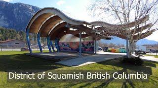 Canada small town "District of Squamish" BC - Explore Vancouver | 4K City Walking Tour