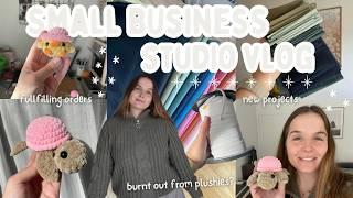 Getting back into my small business crocheting & packing orders, chatty small biz productive vlog