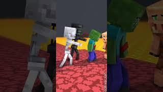 Zombie Becomes Kaiju No 08 to PROTECT Piglin from Skeleton x Wither Skeleton ⌚| Transform Watch