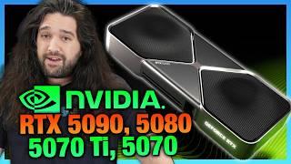 NVIDIA RTX 5090 at 575 Watts, RTX 5080, 5070 Ti, & 5070 Specs