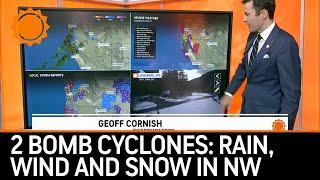 2 Bomb Cyclones Plague Pacific NW with Wind, Rain, Snow