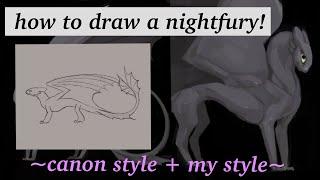 How to Draw a Night Fury! | Dragon Tutorial