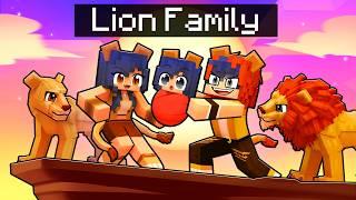 Having a LION FAMILY in Minecraft!