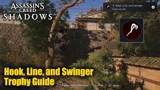 Assassin's Creed Shadows • Hook, Line, and Swinger Trophy Guide (Grappling hook point to another)