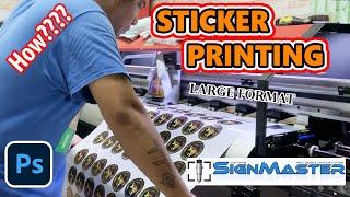 How to print STICKER on Large format printer