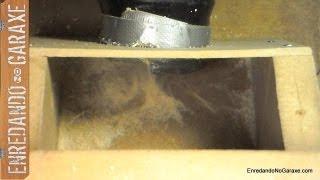 Conexión de extracción de polvo en mesa fresadora. Router table dust extraction.