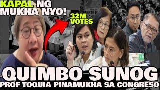 QUIMBO SINAMPAL NG TOTOONG VP! PROF TIQUIA PINAMUKHA ANG BOTO NI VP SA CONGRESO SA HEARING NG BUDGET