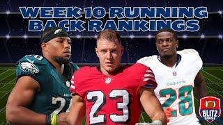 Fantasy Football Week 10 Running Back Rankings | Blitz Banter  #fantasyfootballshow #nfltalk