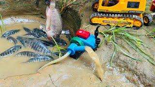 Catch fish using mini water pump | fishing exciting | diy tractor ‪@sunfarming7533‬