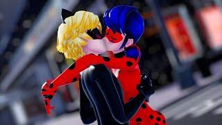 【MMD Miraculous】Intense Kiss  (Ladybug×Chat Noir)【60fps】