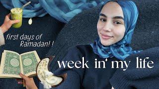 first days of ramadan, easy iftars, sunday teaching, + surprise at the end! | muslim girl in her 20s