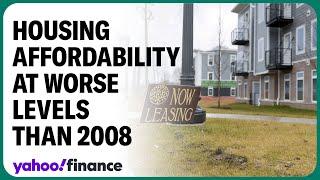 Housing affordability is at worse levels than in 2008