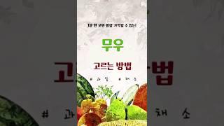 ‼️1분 만에 무우의 고르는 방법에 대해 알아보자‼️..#무 #무효능 #무고르는법 #김장 #김장무 #채소고르는꿀팁 #채소추천 #청과 #팔로우 #좋아요 #꿀팁 #유익 #건강 #건강식