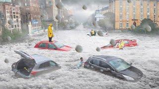 Tragedy in Croatia! Heavy storm and 12-inch hail cover cities in Dubrovnik