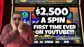 $2500/SPIN HIGH LIMIT DRAGON CASH SLOTS! COLOSSAL BET!! FIRST TIME IN YOUTUBE HISTORY! HARD ROCK FL!