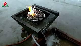 Fire Pit With Water Feature-AHL Corten Group