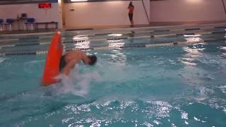 Freestyle kayaking in the pool. St. Petersburg Cup final. Alexandr Maximov