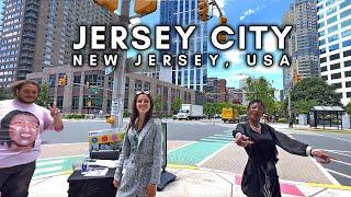 Life in NEW JERSEY, USA: Downtown Jersey City 4K Ultra HD Walking Tour