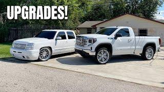 MY 2024 SIERRA GETS 24S ON 33S + CREW CAB IS BACK FROM PAINT!!