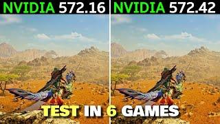 Nvidia Drivers 572.16 vs 572.42 | GTX 1660 Super - Test in 6 Games