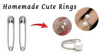 DIY Homemade Double Peral Rings /how to make rings at home easy/best homemade rings ever!