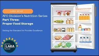 AFC Division's Nutrition Series Part Three: Proper Food Storage