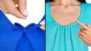 Amazing tricks - how to downsize a wide neckline easily! Miarti ️