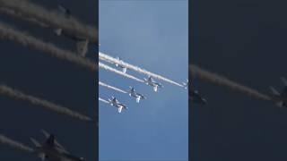 The Blue Impulse in a very precise formation. Japan Air Self-Defense Force Acrobatics Team