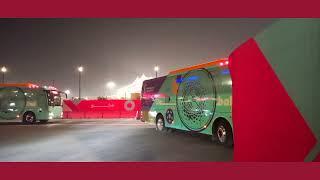 Fifa World Cup Doha Qatar 2022,,Dry Run Buses Around Al khor  Al bayt Stadium.