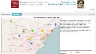 How to use the Map of Letters Written to Mary Baker Eddy​
