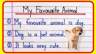 10 lines essay on my favourite animal dog in English | My favourite animal dog | My favourite animal