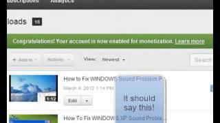 How-To Make Money Using YOUR Youtube Videos!!