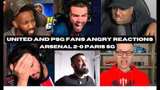 United and PSG Fans  ANGRY REACTION  to Arsenal 2-0 PSG | Highlight and Fans Reaction