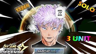 (GAUNTLET) Solo Gauntlet Mode With Just 3 Unit (13k+ Seconds)| SoloGamePlay | All Star Tower Defense
