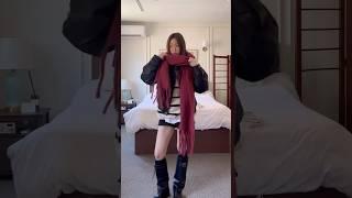 핀터레스트 감성 버건디 머플러
