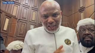 WATCH: You're Biased! Nnamdi Kanu Openly Tells Justice Binta Nyako In Court