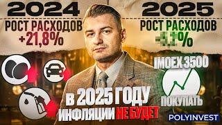 2025 Инфляции придет к цели. Бесполезный ЦБ. Бюджетный импульс. Выкупаем ДНО ЦИКЛА. Бюджет РФ Ч2