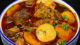 Aloo Gosht Recipe | Degi Aloo Gosht | Aloo Gosht Shorba | By Kitchen With Saba ‍