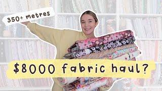 Biggest fabric haul I've ever done! Over $8000 worth of fabric, I'm so excited!