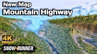 New Map Mountain Highway In SnowRunner Season 14 #snowrunner #truck #4k