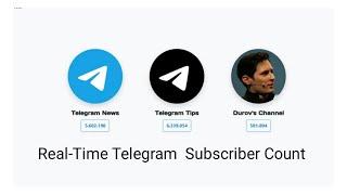 Real-Time Telegram Subscriber Count | Channel & Group