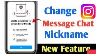 Instagram message chat nickname name kaise change kare | Instagram.ko