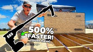 We Bought a $500 Tool to Avoid Heat Stroke!! Installing the BEST Subfloor!!!