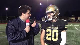 Pregame Interview with St. Patrick varsity football's Joseph Fico