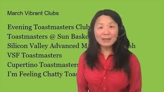 District 101 Toastmasters - Vibrant Club March Broadcast with Yifang Xu