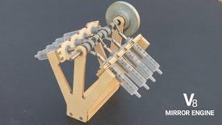 Making V8 Mirror Engine Using Solenoid Method