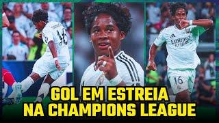 ENDRICK MARCA GOL EM ESTREIA NA CHAMPIONS LEAGUE E TORCEDORES VÃO À LOUCURA