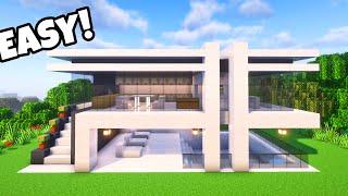 Minecraft: How to make Easy Modern House with Pool