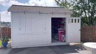 DIY Concession window in Tuff Shed Pub Shed