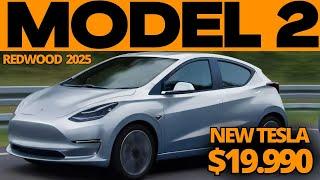 2025 Tesla Model 2 - Tesla's Cheapest Ev Announced By Elon Musk, REDWOOD Details!